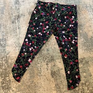 Slimming Options Floral Print Skinny Pants